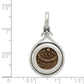 Sterling Silver Ancient Coins And Bronze Antiqued Widow'S Mite Coin Pendant With A Certificate Of Authenticity