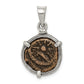 Sterling Silver Ancient Coins And Bronze Antiqued Widow'S Mite Coin Pendant With A Certificate Of Authenticity