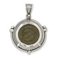 Sterling Silver Ancient Coins And Bronze Antiqued Constantine L Coin Pendant With A Certificate Of Authenticity