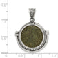 Sterling Silver Ancient Coins And Bronze Antiqued Constantine L Coin Pendant With A Certificate Of Authenticity