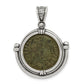 Sterling Silver Ancient Coins And Bronze Antiqued Constantine L Coin Pendant With A Certificate Of Authenticity