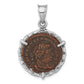 Sterling Silver Ancient Coins And Bronze Antiqued Roman Constantine L Coin Pendant With A Certificate Of Authenticity