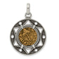 Sterling Silver Ancient Coins And Bronze Antiqued Agrippa Coin Pendant With A Certificate Of Authenticity