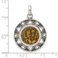 Sterling Silver Ancient Coins And Bronze Antiqued Agrippa Coin Pendant With A Certificate Of Authenticity