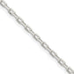 16 Inch Sterling Silver 2.2mm Diamond-Cut Long Link Cable Chain