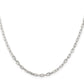 20 Inch Sterling Silver 2.9mm Diamond-Cut Long Link Cable Chain