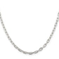 18 Inch Sterling Silver 3.75mm Diamond-Cut Long Link Cable Chain