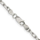 20 Inch Sterling Silver 3.75mm Diamond-Cut Long Link Cable Chain