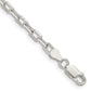 7 Inch Sterling Silver 3.75mm Diamond-Cut Long Link Cable Chain