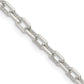 26 Inch Sterling Silver 3.75mm Diamond-Cut Long Link Cable Chain