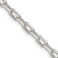 18 Inch Sterling Silver 4.5mm Diamond-Cut Long Link Cable Chain