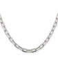 18 Inch Sterling Silver 5.75mm Diamond-Cut Long Link Cable Chain