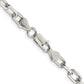 18 Inch Sterling Silver 5.75mm Diamond-Cut Long Link Cable Chain