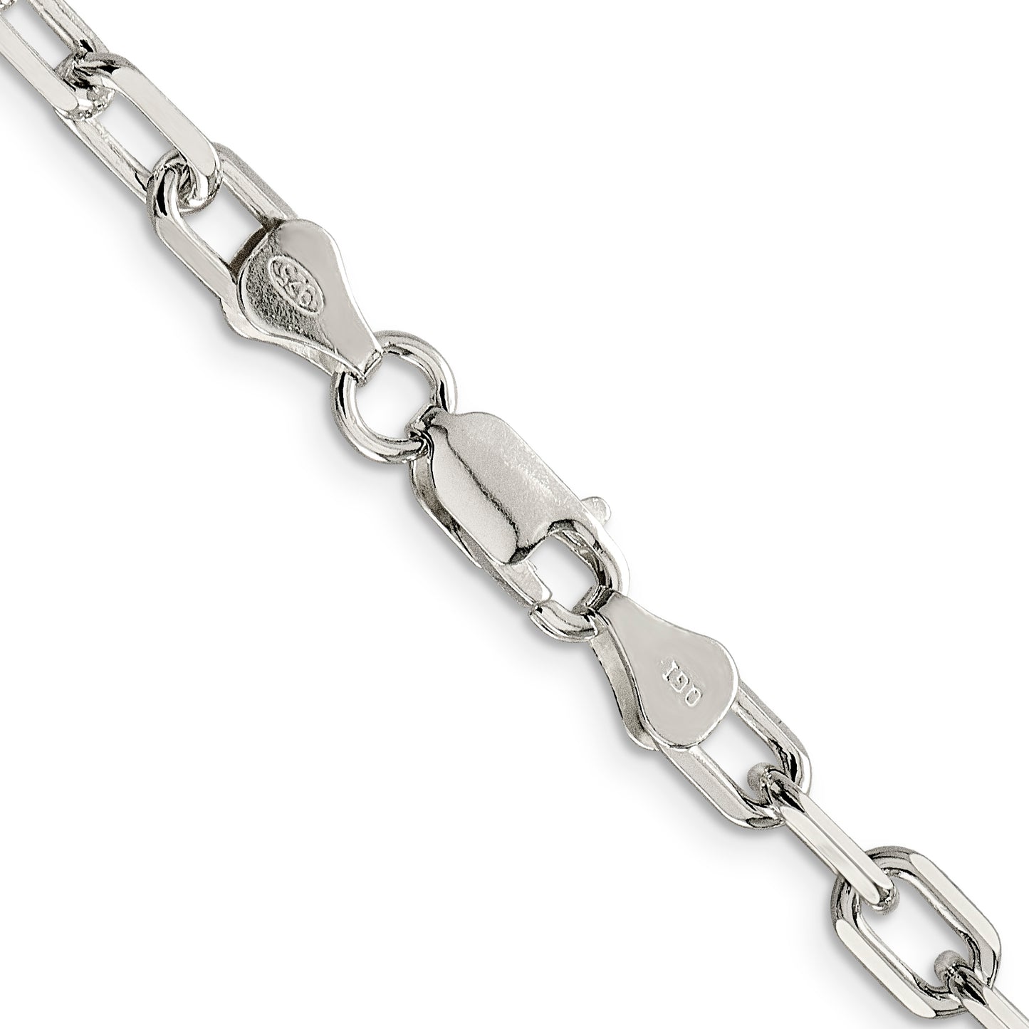 24 Inch Sterling Silver 5.75mm Diamond-Cut Long Link Cable Chain