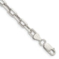 8 Inch Sterling Silver 5.75mm Diamond-Cut Long Link Cable Chain