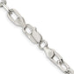 18 Inch Sterling Silver 6.65mm Diamond-Cut Long Link Cable Chain