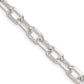 18 Inch Sterling Silver 6.65mm Diamond-Cut Long Link Cable Chain