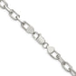 18 Inch Sterling Silver 7.5mm Diamond-Cut Long Link Cable Chain