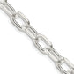 26 Inch Sterling Silver 7.5mm Diamond-Cut Long Link Cable Chain