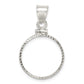 Sterling Silver Wideband Distinguished Coin Jewelry Polished And Diamond-Cut 19.1 X 1.5mm $0.01 Screw Top Bezel Pendant