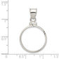 Sterling Silver Wideband Distinguished Coin Jewelry Polished And Diamond-Cut 19.1 X 1.5mm $0.01 Screw Top Bezel Pendant