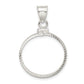 Sterling Silver Wideband Distinguished Coin Jewelry Polished And Diamond-Cut 21.1 X 2.0mm $0.05 Screw Top Bezel Pendant