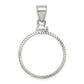 Sterling Silver Wideband Distinguished Coin Jewelry Polished And Diamond-Cut 21.1 X 2.0mm $0.05 Screw Top Bezel Pendant