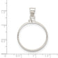 Sterling Silver Wideband Distinguished Coin Jewelry Polished And Diamond-Cut 26.4 X 1.8mm Susan B. Anthony Screw Top Bezel Pendant