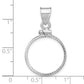 Sterling Silver Wideband Distinguished Coin Jewelry Polished And Diamond-Cut 18 X 1.2mm $0.10 Screw Top Bezel Pendant