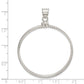 Sterling Silver Wideband Distinguished Coin Jewelry Polished And Diamond-Cut 39.4 X 3.1mm 1 Oz. Screw Top Bezel Pendant