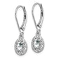 Sterling Silver Rhodium-Plated Diam. & White Topaz Earrings