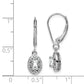 Sterling Silver Rhodium-Plated Diam. & White Topaz Earrings