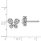 Sterling Silver Rhodium-Plated White Topaz Earrings