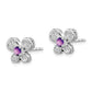 Sterling Silver Rhodium-Plated Amethyst Earrings