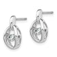 Sterling Silver Rhodium Cz Birthstone Vibrant Earrings