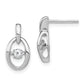 Sterling Silver Rhodium Cz Birthstone Vibrant Earrings