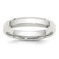 Sterling Silver 4mm Beveled Edge Size 8 Band