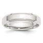 Sterling Silver 5mm Beveled Edge Size 9 Band