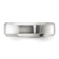 Sterling Silver Rhodium-Plated 6mm Bevel Edge Size 4.5 Band