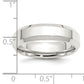 Sterling Silver 6mm Beveled Edge Size 8 Band