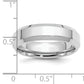 Sterling Silver Rhodium-Plated 6mm Bevel Edge Size 10.5 Band