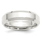 Sterling Silver 6mm Beveled Edge Size 5 Band