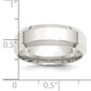 Sterling Silver 7mm Beveled Edge Size 10 Band