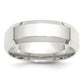 Sterling Silver 7mm Beveled Edge Size 6 Band