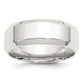 Sterling Silver 8mm Beveled Edge Size 4.5 Band