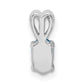 Sterling Silver Rhodium-Plated Light Swiss Blue Topaz Pendant