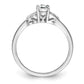 Sterling Silver Rhodium-Plated White Topaz Ring