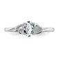 Sterling Silver Rhodium-Plated White Topaz Ring