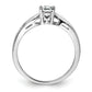 Sterling Silver Rhodium-Plated White Topaz Ring