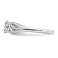 Sterling Silver Rhodium-Plated White Topaz Ring